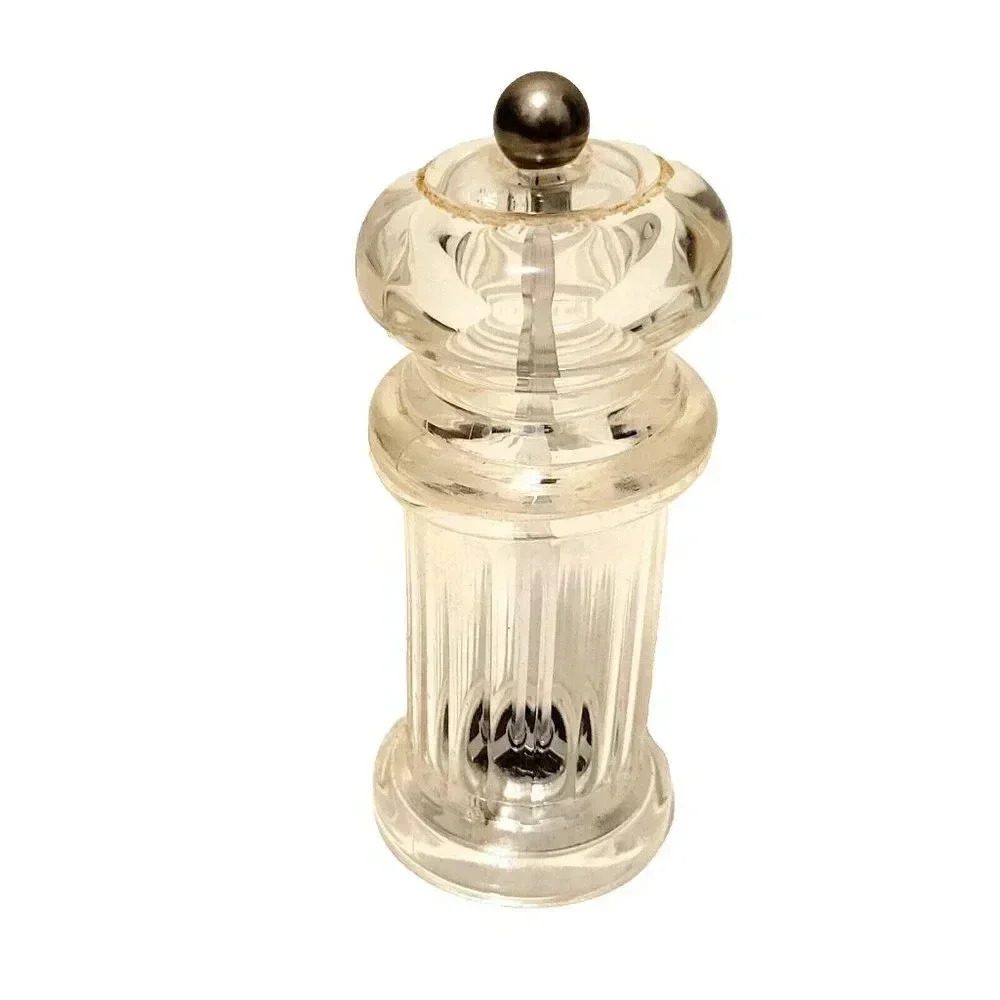 Pepper Mill Grinder Clear Acrylic 6" Vintage